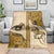 Cowboy Blanket Horse Riding Retro Western Yoke Beige - Wonder Print Shop