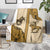 Cowboy Blanket Horse Riding Retro Western Yoke Beige - Wonder Print Shop