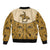 Cowboy Bomber Jacket Horse Riding Retro Western Yoke Beige - Wonder Print Shop