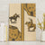Cowboy Canvas Wall Art Horse Riding Retro Western Yoke Beige - Wonder Print Shop