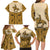 Cowboy Family Matching Long Sleeve Bodycon Dress and Hawaiian Shirt Horse Riding Retro Western Yoke Beige - Wonder Print Shop