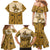 Cowboy Family Matching Mermaid Dress and Hawaiian Shirt Horse Riding Retro Western Yoke Beige - Wonder Print Shop