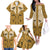 Cowboy Family Matching Off The Shoulder Long Sleeve Dress and Hawaiian Shirt Horse Riding Retro Western Yoke Beige - Wonder Print Shop