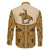 Cowboy Family Matching Off The Shoulder Long Sleeve Dress and Hawaiian Shirt Horse Riding Retro Western Yoke Beige - Wonder Print Shop
