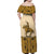 Cowboy Family Matching Off Shoulder Maxi Dress and Hawaiian Shirt Horse Riding Retro Western Yoke Beige - Wonder Print Shop