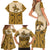 Cowboy Family Matching Short Sleeve Bodycon Dress and Hawaiian Shirt Horse Riding Retro Western Yoke Beige - Wonder Print Shop