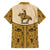 Cowboy Family Matching Short Sleeve Bodycon Dress and Hawaiian Shirt Horse Riding Retro Western Yoke Beige - Wonder Print Shop