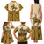 Cowboy Family Matching Tank Maxi Dress and Hawaiian Shirt Horse Riding Retro Western Yoke Beige - Wonder Print Shop