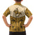 Cowboy Hawaiian Shirt Horse Riding Retro Western Yoke Beige - Wonder Print Shop