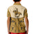 Cowboy Kid Polo Shirt Horse Riding Retro Western Yoke Beige - Wonder Print Shop