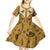 Cowboy Kid Short Sleeve Dress Horse Riding Retro Western Yoke Beige - Wonder Print Shop