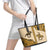 Cowboy Leather Tote Bag Horse Riding Retro Western Yoke Beige - Wonder Print Shop
