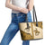 Cowboy Leather Tote Bag Horse Riding Retro Western Yoke Beige - Wonder Print Shop