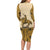 Cowboy Long Sleeve Bodycon Dress Horse Riding Retro Western Yoke Beige - Wonder Print Shop