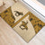 Cowboy Rubber Doormat Horse Riding Retro Western Yoke Beige - Wonder Print Shop