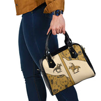 Cowboy Shoulder Handbag Horse Riding Retro Western Yoke Beige - Wonder Print Shop