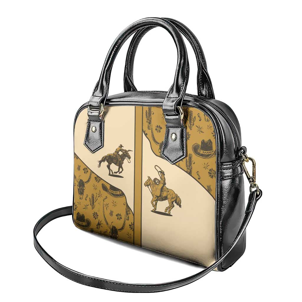 Cowboy Shoulder Handbag Horse Riding Retro Western Yoke Beige - Wonder Print Shop