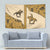 Cowboy Tapestry Horse Riding Retro Western Yoke Beige - Wonder Print Shop