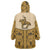 Cowboy Wearable Blanket Hoodie Horse Riding Retro Western Yoke Beige - Wonder Print Shop
