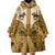 Cowboy Wearable Blanket Hoodie Horse Riding Retro Western Yoke Beige - Wonder Print Shop
