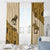 Cowboy Window Curtain Horse Riding Retro Western Yoke Beige - Wonder Print Shop
