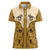 Cowboy Women Polo Shirt Horse Riding Retro Western Yoke Beige - Wonder Print Shop