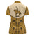 Cowboy Women Polo Shirt Horse Riding Retro Western Yoke Beige - Wonder Print Shop