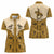 Cowboy Women Polo Shirt Horse Riding Retro Western Yoke Beige - Wonder Print Shop