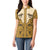 Cowboy Women Polo Shirt Horse Riding Retro Western Yoke Beige - Wonder Print Shop