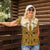 Cowboy Women Polo Shirt Horse Riding Retro Western Yoke Beige - Wonder Print Shop