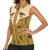 Cowboy Women Sleeveless Polo Shirt Horse Riding Retro Western Yoke Beige - Wonder Print Shop
