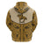 Cowboy Zip Hoodie Horse Riding Retro Western Yoke Beige - Wonder Print Shop
