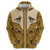 Cowboy Zip Hoodie Horse Riding Retro Western Yoke Beige - Wonder Print Shop