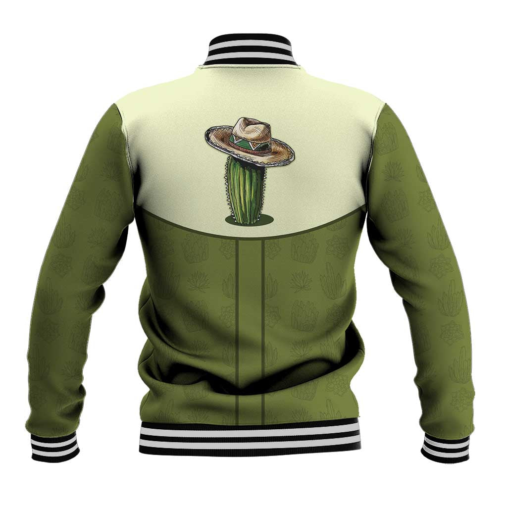 Cowboy Baseball Jacket Cactus Retro Western Yoke - Wonder Print Shop