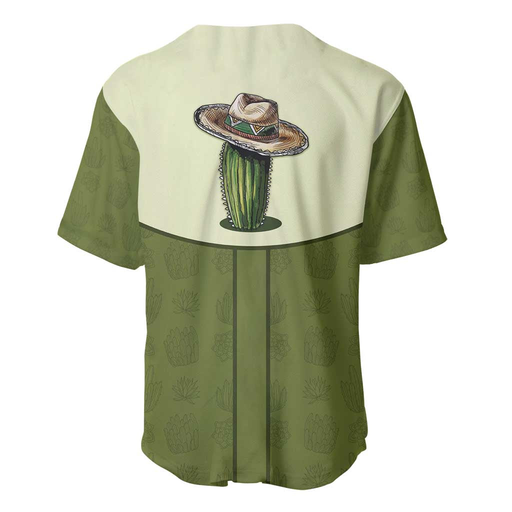 Cowboy Baseball Jersey Cactus Retro Western Yoke - Wonder Print Shop