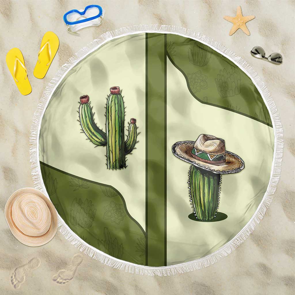 Cowboy Beach Blanket Cactus Retro Western Yoke - Wonder Print Shop