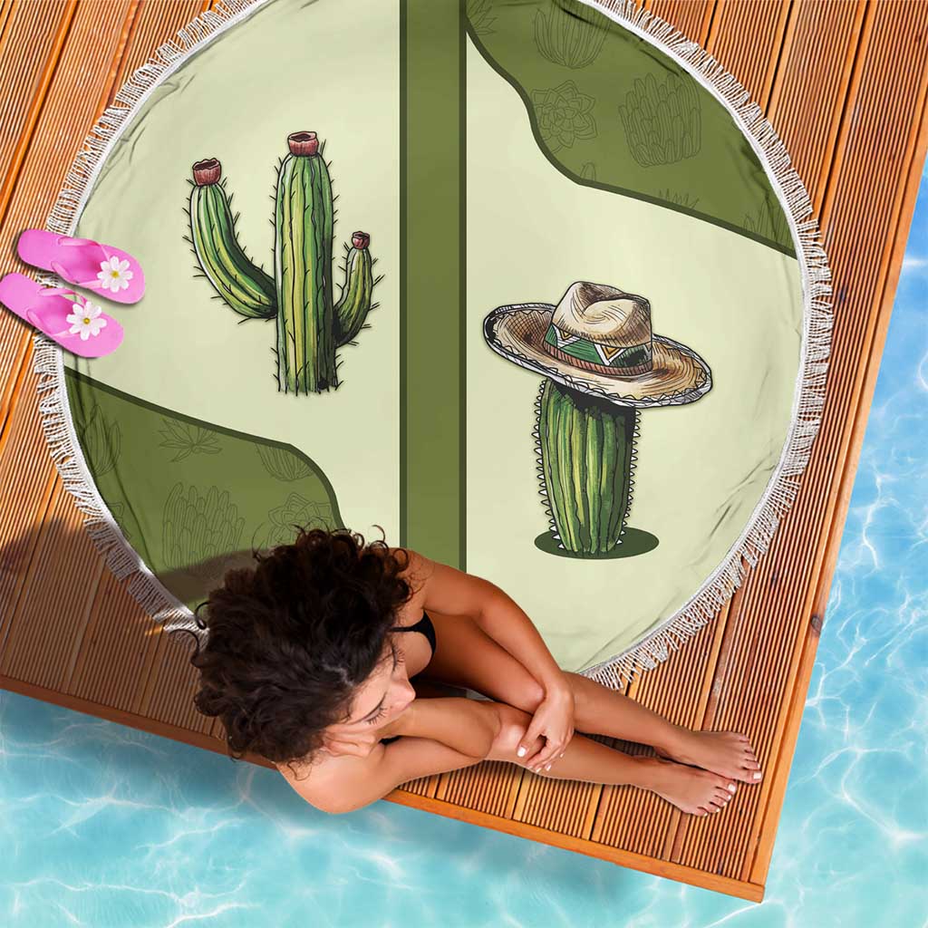 Cowboy Beach Blanket Cactus Retro Western Yoke - Wonder Print Shop