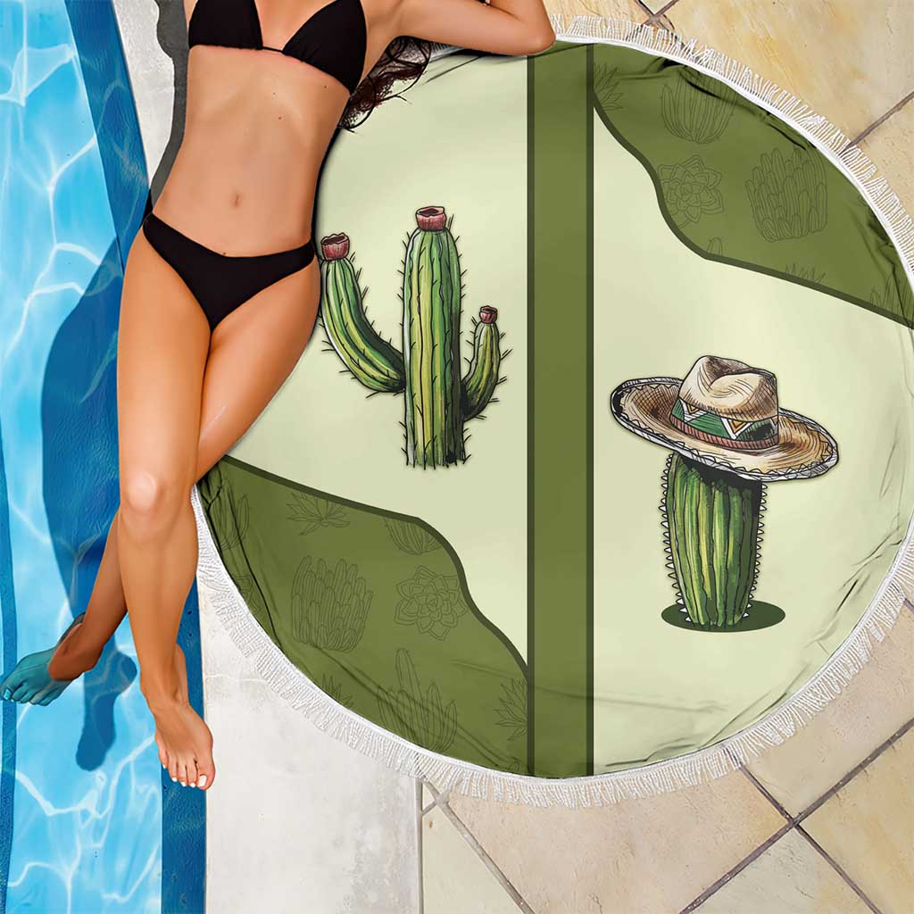 Cowboy Beach Blanket Cactus Retro Western Yoke - Wonder Print Shop
