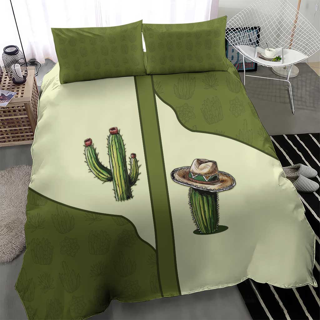 Cowboy Bedding Set Cactus Retro Western Yoke - Wonder Print Shop