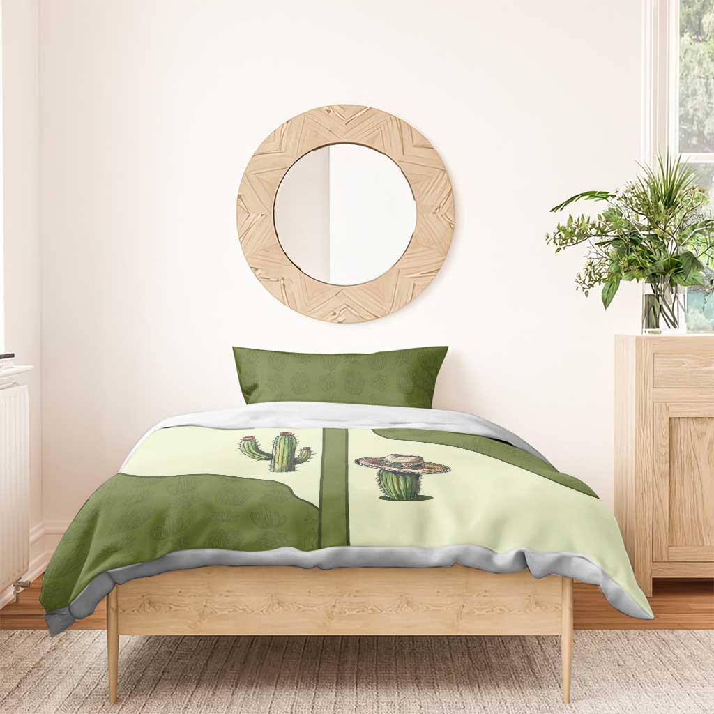Cowboy Bedding Set Cactus Retro Western Yoke - Wonder Print Shop