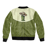 Cowboy Bomber Jacket Cactus Retro Western Yoke - Wonder Print Shop