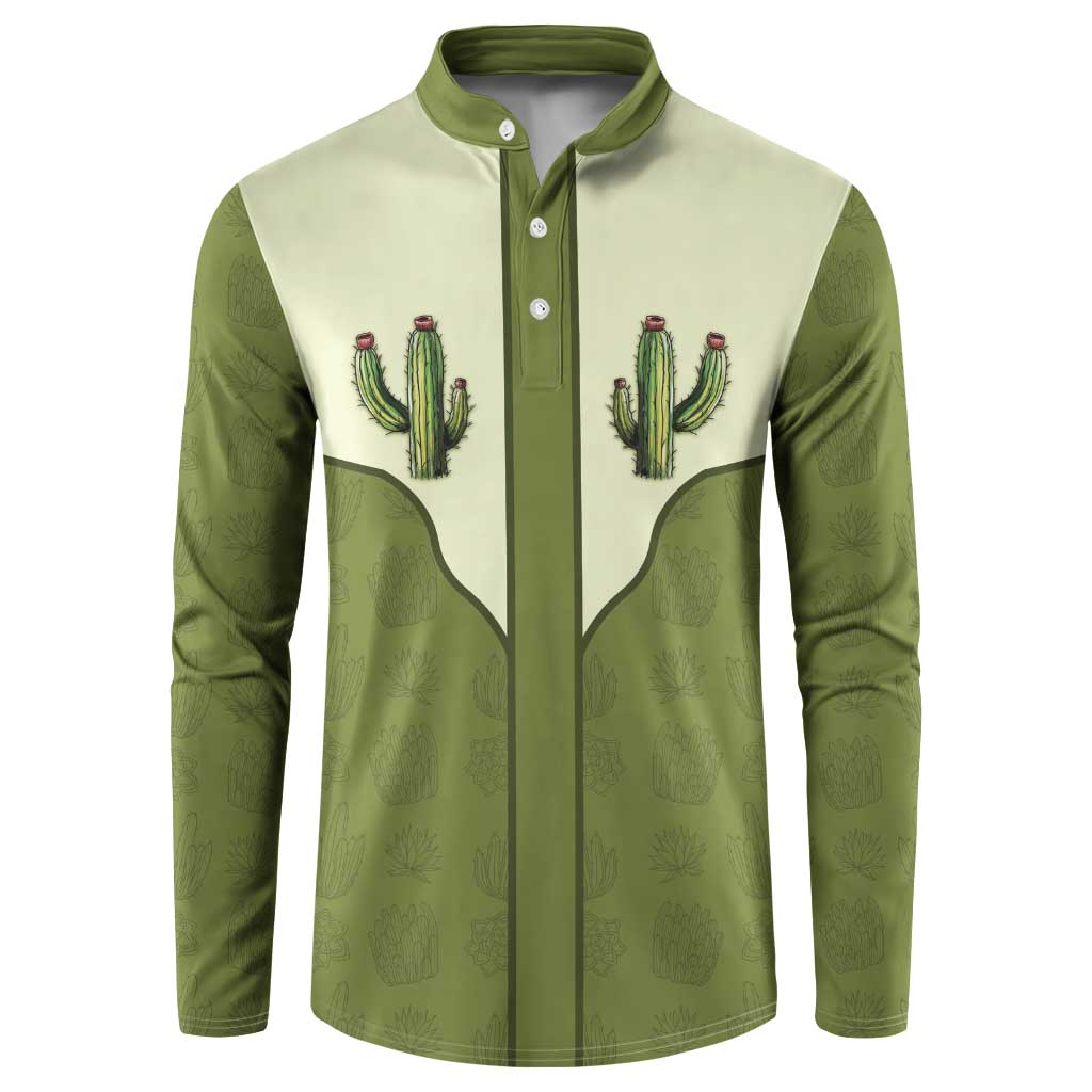 Cowboy Button Sweatshirt Cactus Retro Western Yoke - Wonder Print Shop