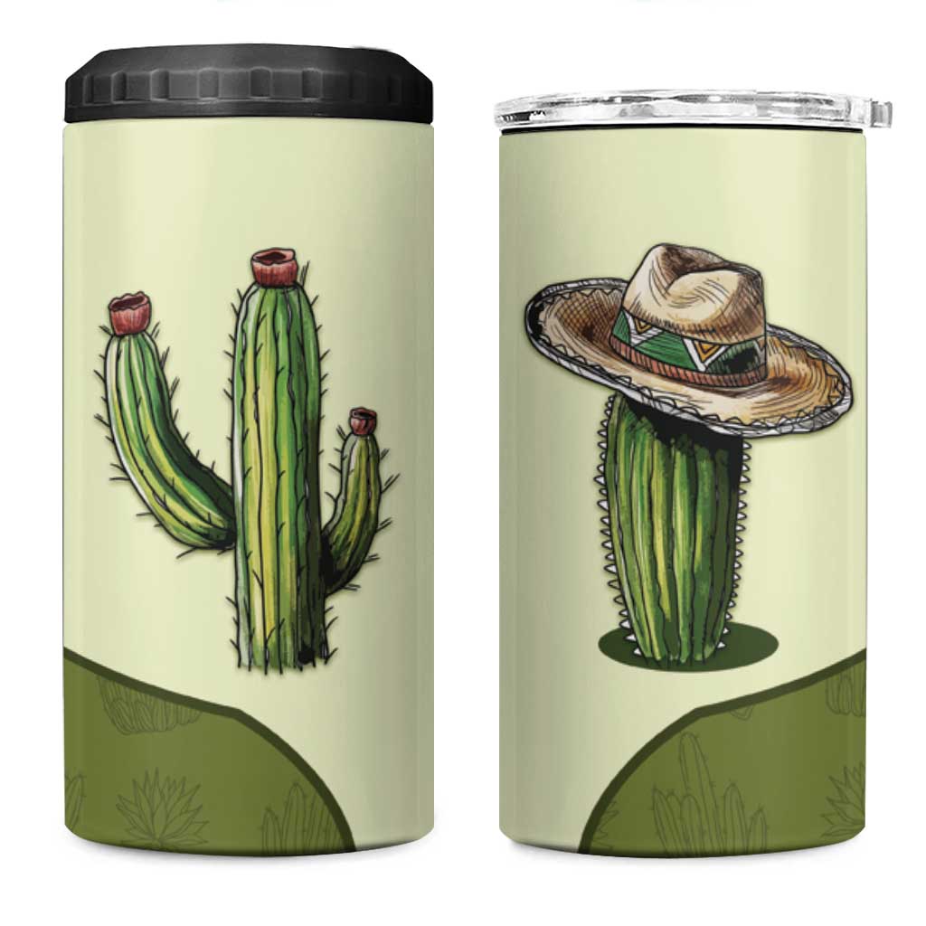Cowboy 4 in 1 Can Cooler Tumbler Cactus Retro Western Yoke - Wonder Print Shop
