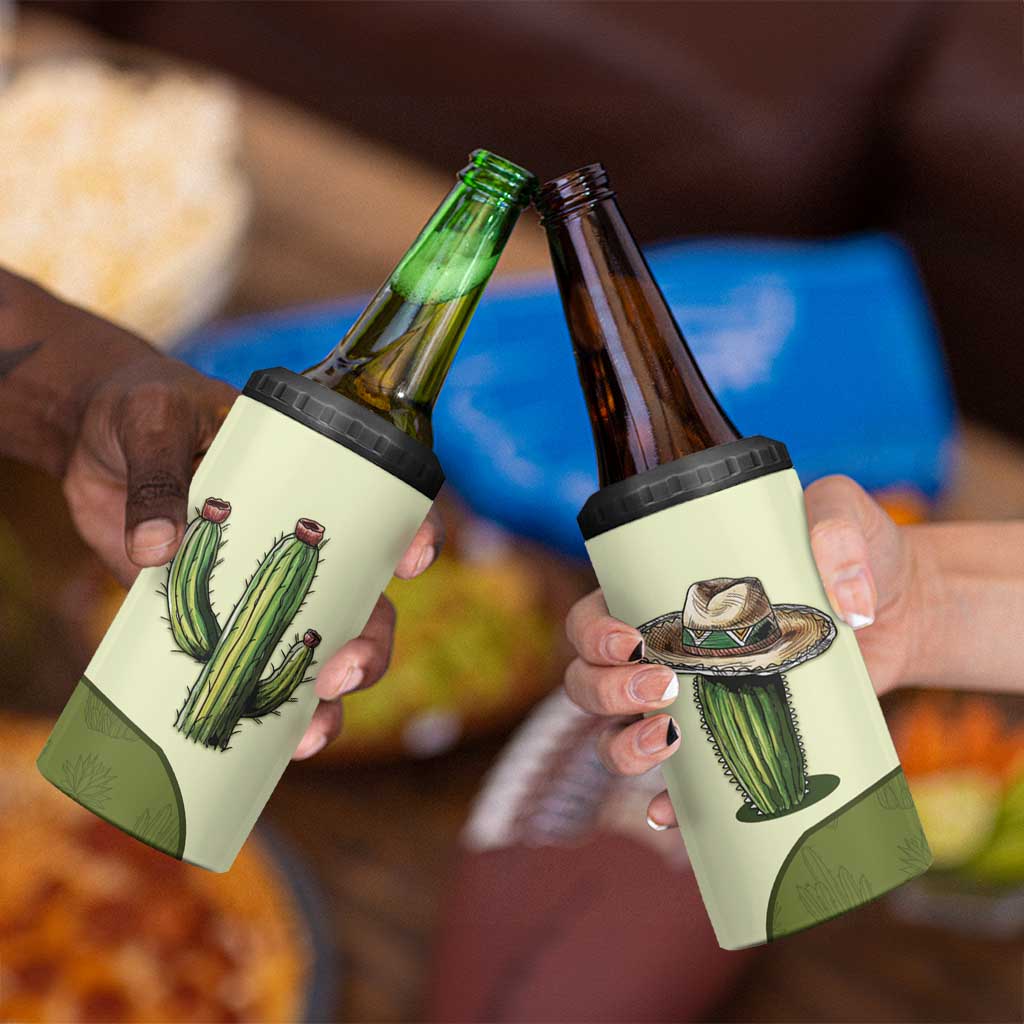 Cowboy 4 in 1 Can Cooler Tumbler Cactus Retro Western Yoke - Wonder Print Shop