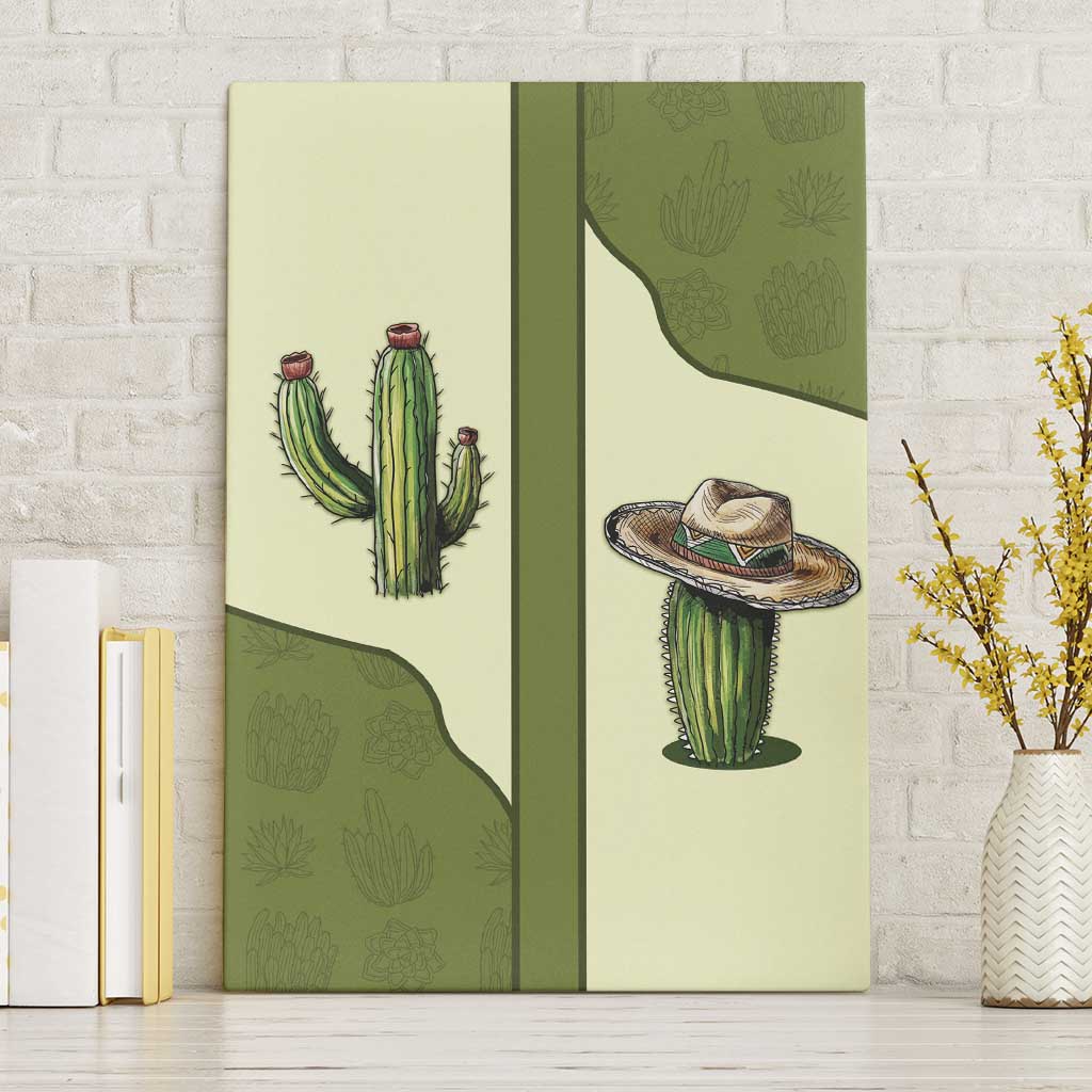 Cowboy Canvas Wall Art Cactus Retro Western Yoke - Wonder Print Shop
