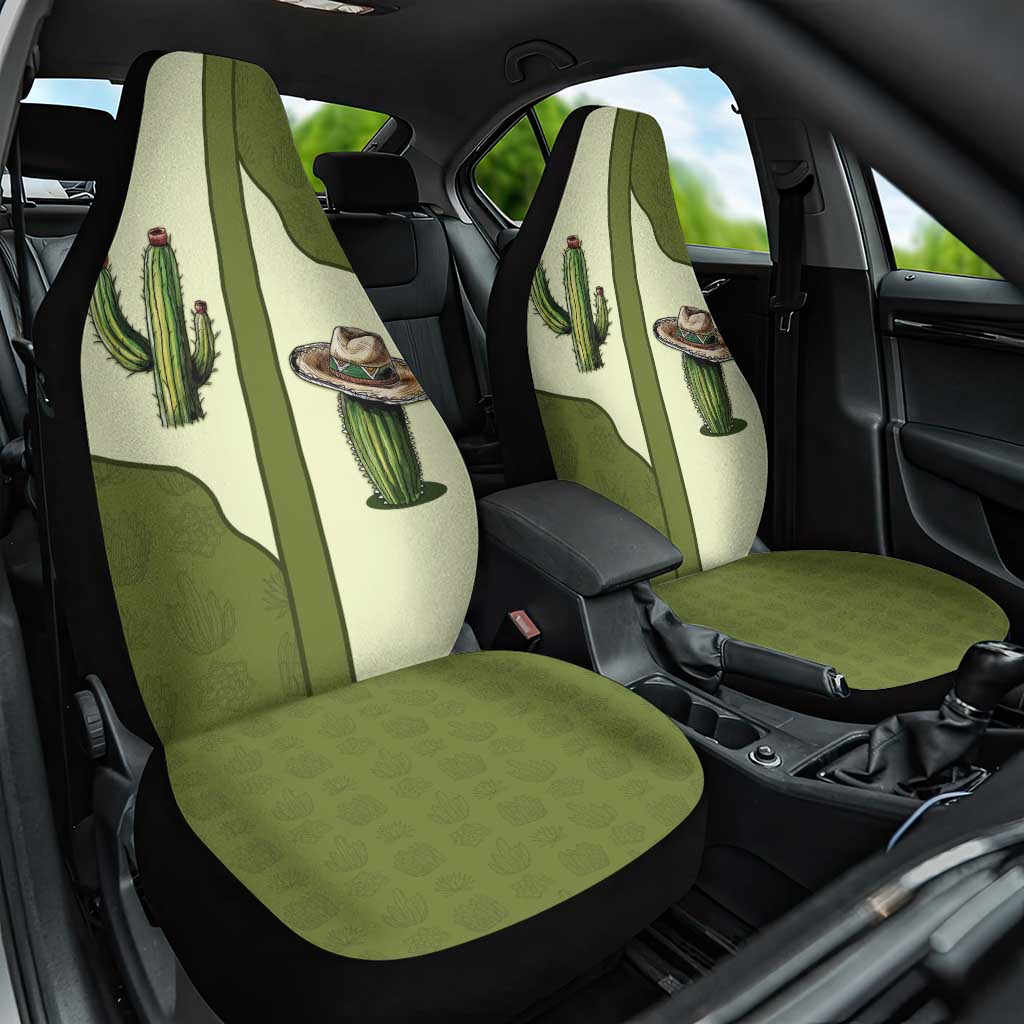 Cowboy Car Seat Cover Cactus Retro Western Yoke - Wonder Print Shop