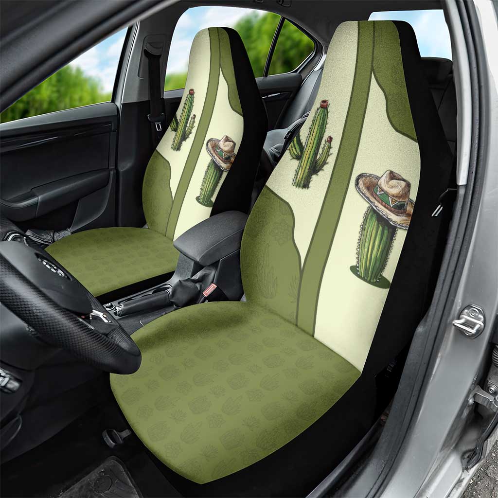 Cowboy Car Seat Cover Cactus Retro Western Yoke - Wonder Print Shop
