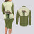 Cowboy Couples Matching Long Sleeve Bodycon Dress and Long Sleeve Button Shirt Cactus Retro Western Yoke - Wonder Print Shop