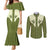 Cowboy Couples Matching Mermaid Dress and Long Sleeve Button Shirt Cactus Retro Western Yoke - Wonder Print Shop
