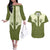 Cowboy Couples Matching Off The Shoulder Long Sleeve Dress and Hawaiian Shirt Cactus Retro Western Yoke - Wonder Print Shop